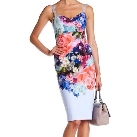 TED BAKER Emore Focus Bouquet Strappy Dress - Picture 1 of 8